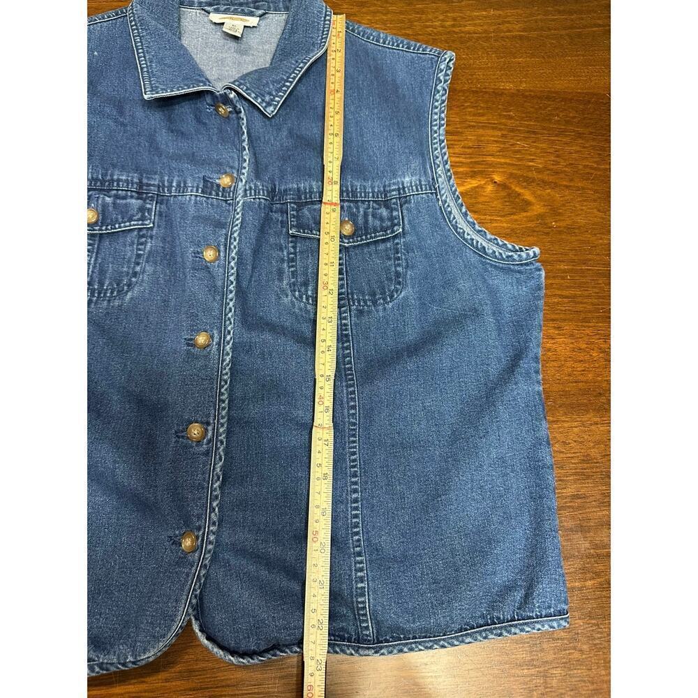 VTG Talbots Denim Top Women XL Y2K Clueless Grunge Coquette Festival Feminine - Picture 5 of 8